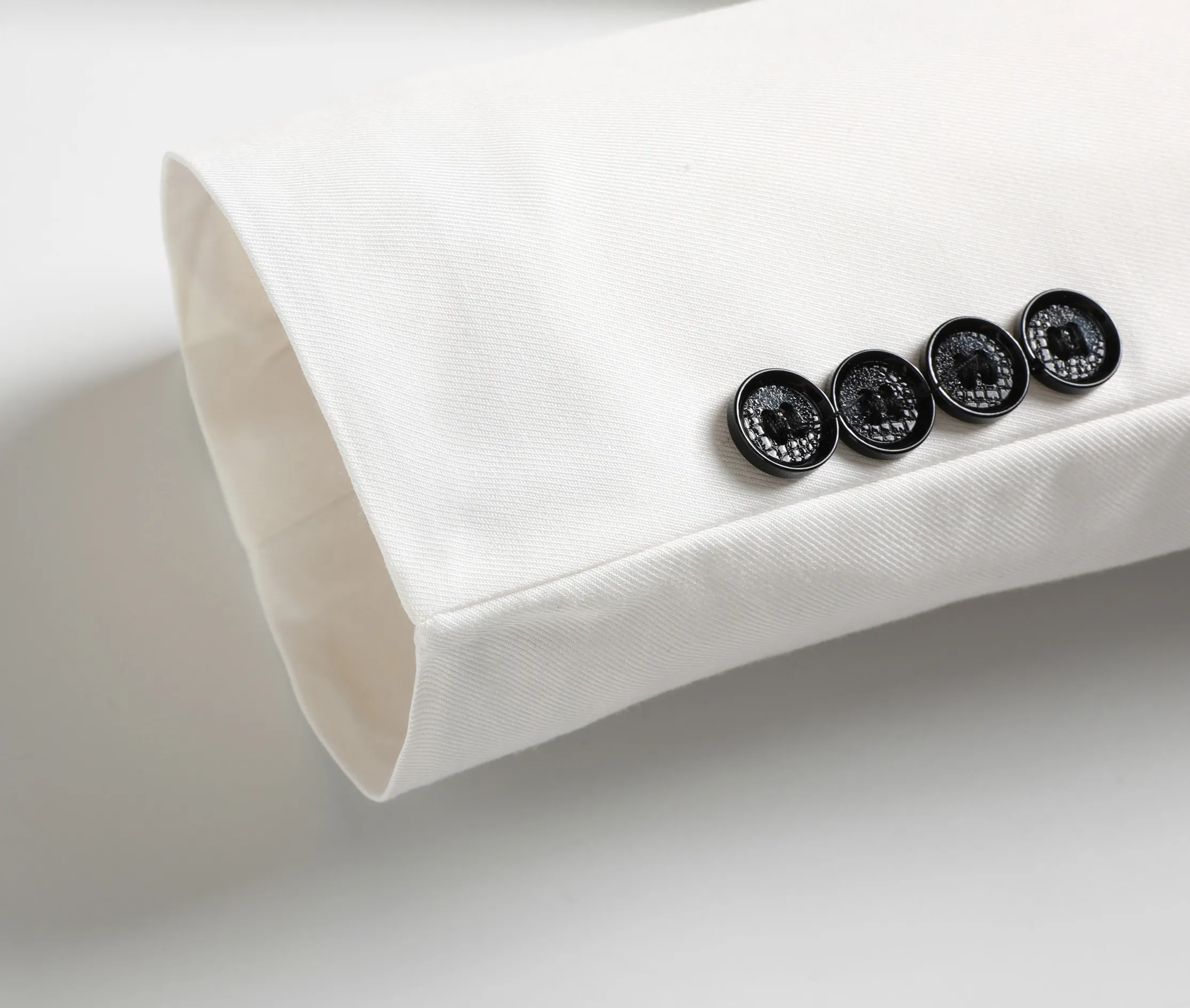 Men's Three-Piece White Suit, Anti-Wrinkle, No-Iron, Anti-Stick Fur Business Formal Suit, Four-Season Workplace Work Clothing Dr - Image 4