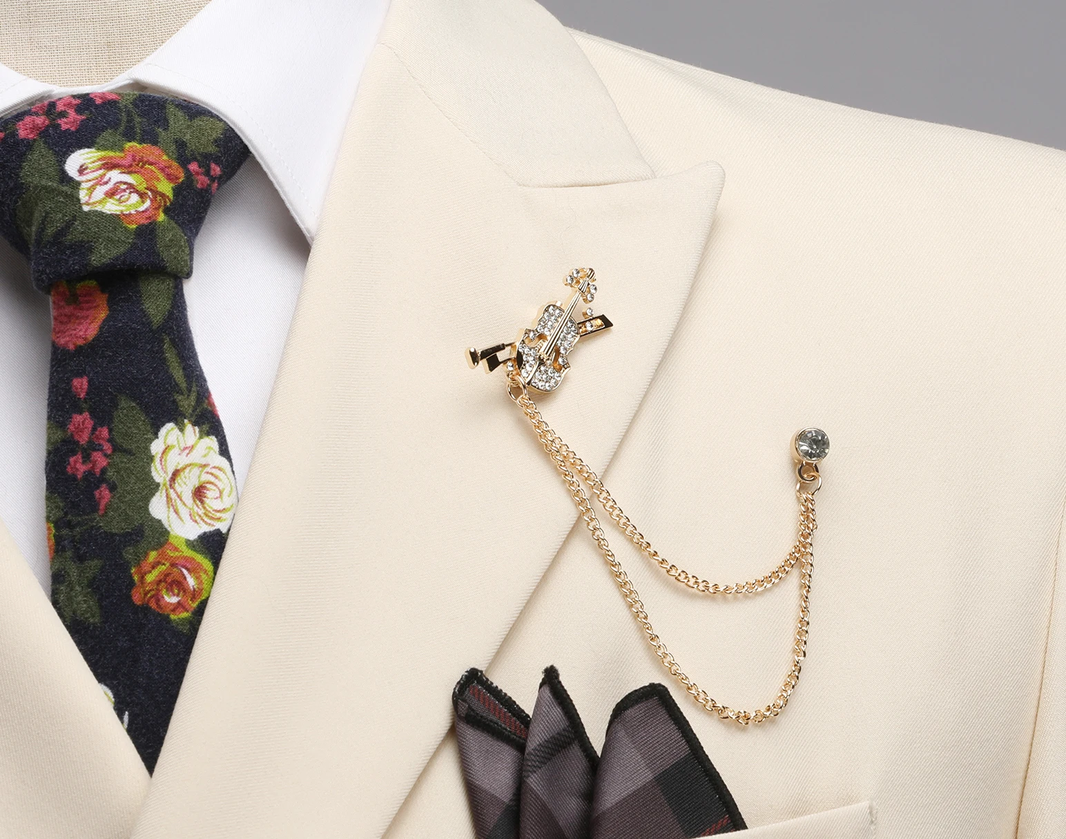 The latest men's solid color suit two-piece set with lapel collar and double breasted buttons for four seasons, men's business s - Image 3