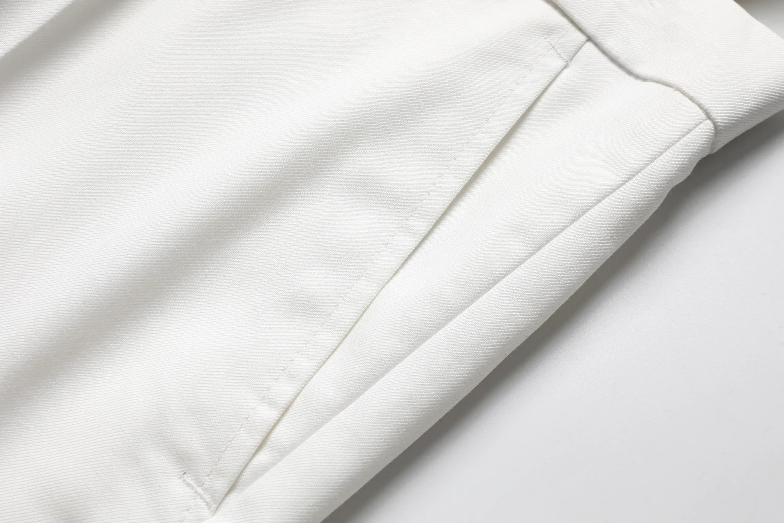 Men's Three-Piece White Suit, Anti-Wrinkle, No-Iron, Anti-Stick Fur Business Formal Suit, Four-Season Workplace Work Clothing Dr - Image 5